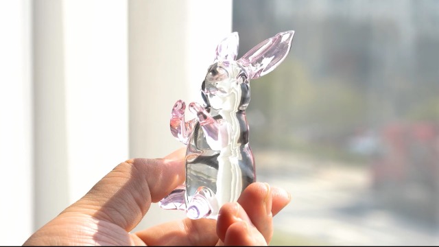 Statue De Lapin En Verre Cristal Figurines D'animaux De Pâques Ornements De Bureau Pour La Maison, Le Bureau, La Chambre à Coucher, La Décoration De Jardin