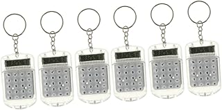 Tofficu 6 pçs chaveiro calculadora calculadora mini calculadora chaveiro bolsa encantos mini mochila chaveiro escritório calculadora de bolso mini pequena calculadora abs