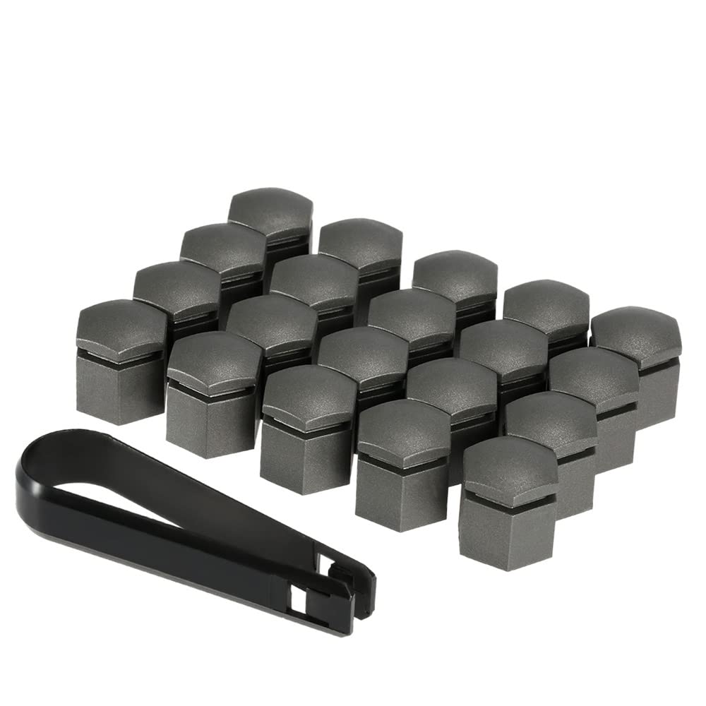 Acouto 20Pcs 17mm Wheel Nut Caps Head Covers for Dust and Protection Enhances Car Wheel Finish with Push Down Design for Firm Fit for