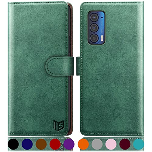 Étui portefeuille Moto Edge 2021 anti piratage RFID SUANPOT housse simili cuir robuste