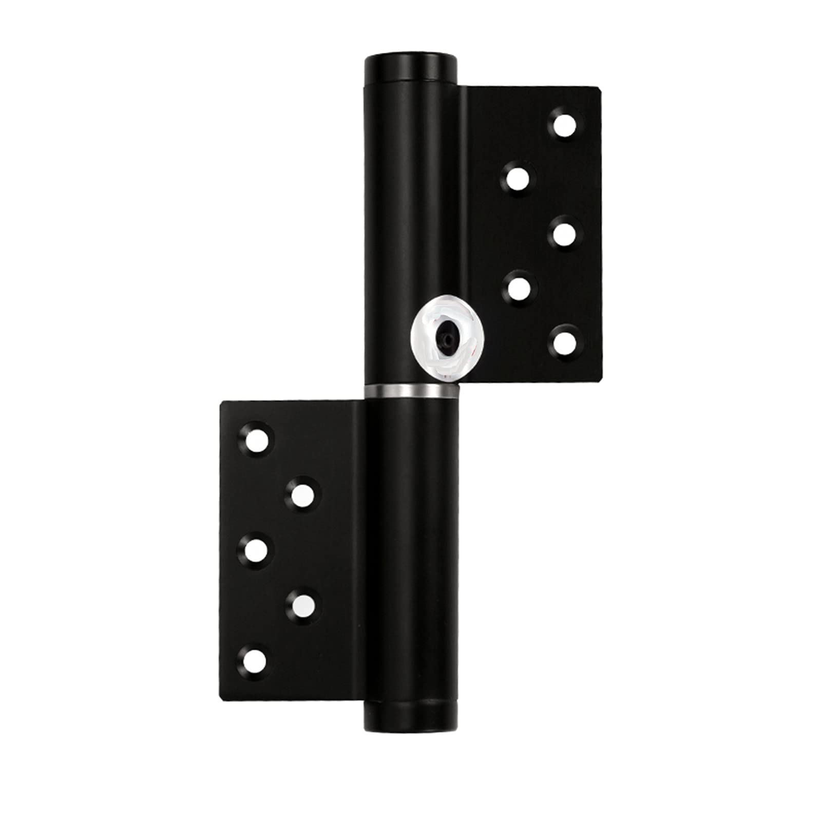 Hydraulic Silent Invisible Door Hinge, Automatic Concealed Door Spring Buffer Damping Door Closer Hinge(Black Left)
