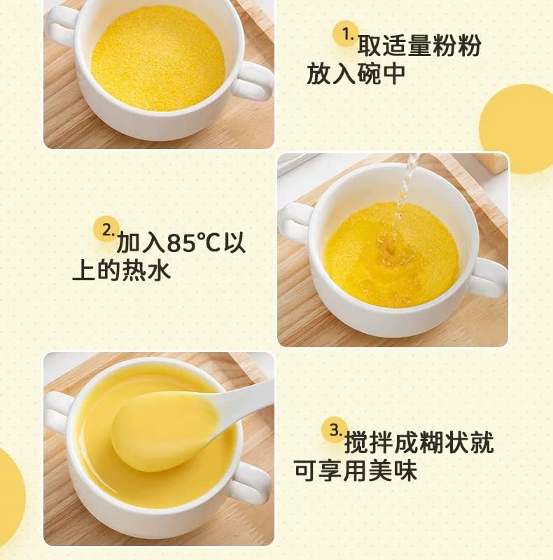 Miniatura 7 de Grano de pasta de maíz de calabaza con ñame chino, 17.64 ozlata, gachas de maíz, almidón de ñame dulce perfumado, harina de maíz, polenta, polvo