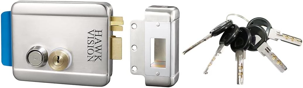 HAWKVISION Electronic Lock (HV-DL-204) Support Manual Unlocking 5 Keys Computerized, Double Lock Head Inside and Outside,high Anti Theft and high Safety