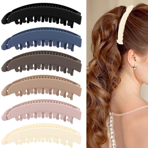 6 piezas Pinzas Banana para cabello grueso miniatura 1