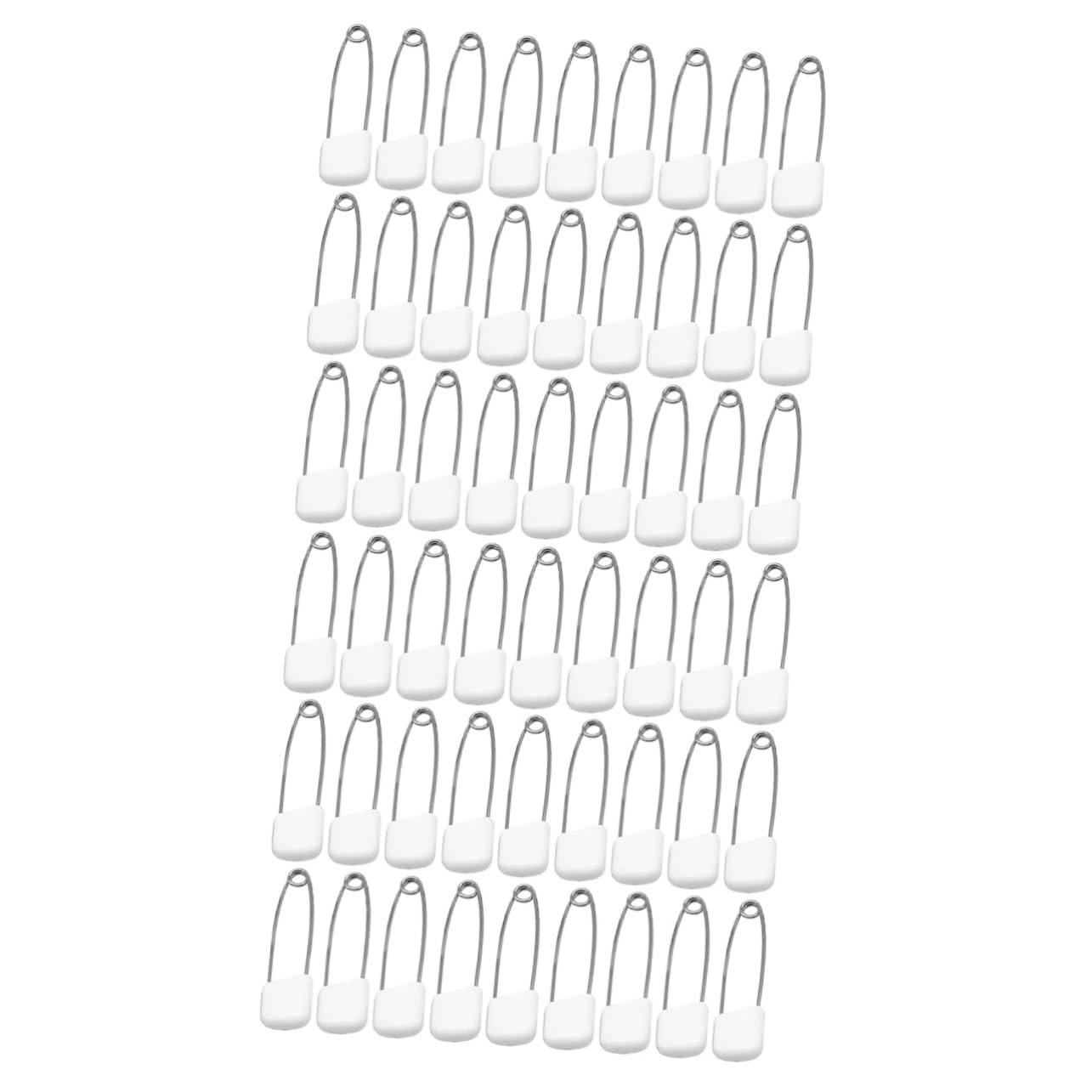 Operitacx 2sets Steel Plastic Material Baby Diaper Pin Locking Head Reusable Diapers Safety Lock Pins 100pcs*2