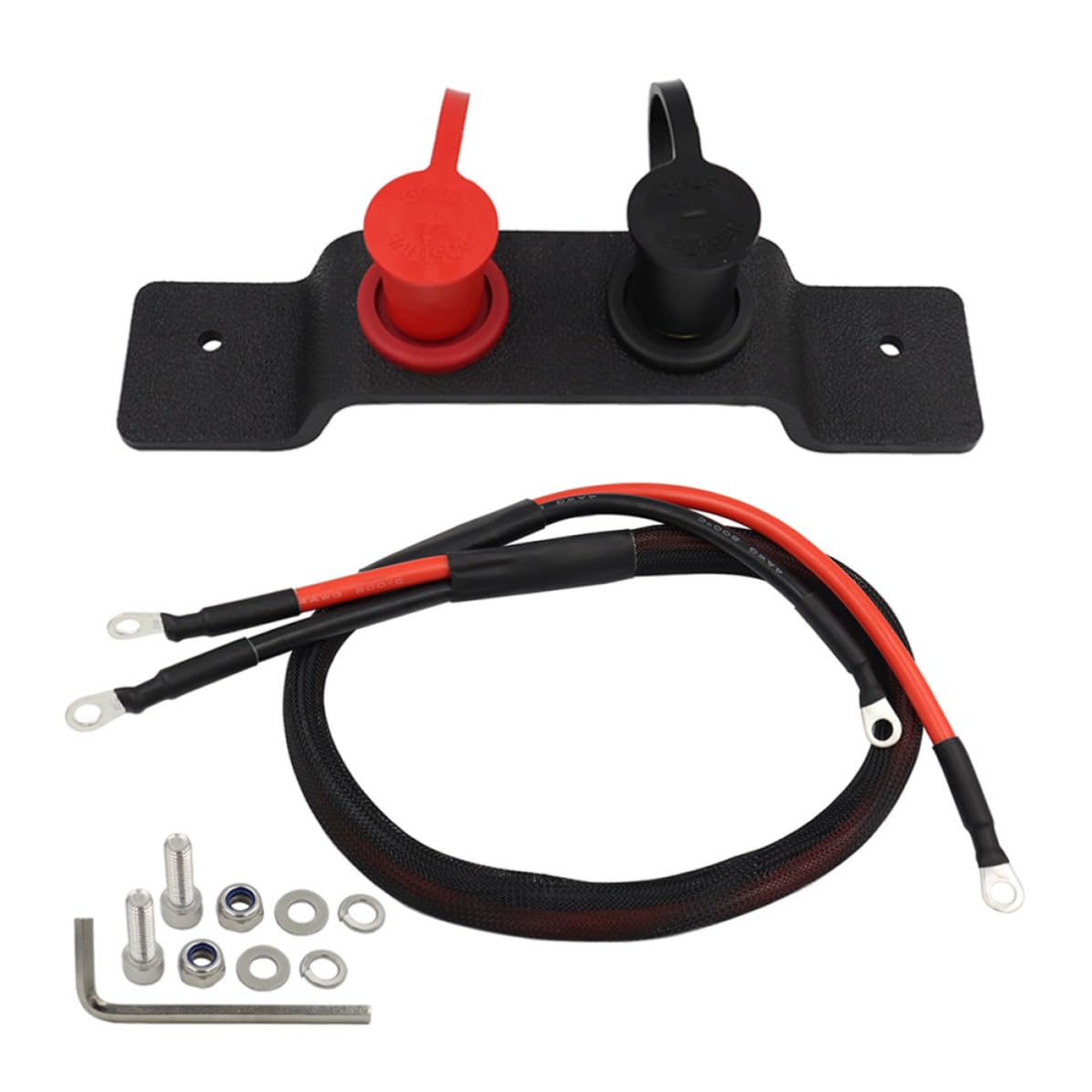 Gadpiparty Cable de Batería para Arranque de Voltaje Compatible con Vehículo todo Terreno Cable Resistente y Flexible para Plazas Extensión para Carga Rápida y Terminales Duraderos