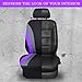 CAR PASS Line Rider Sporty Cloth Universal Fit Car Seat Cover -100% Breathable with 5mm Composite Sponge Inside,Airbag Compatible,3zipper Bench(Full Set, Black and Purple)