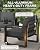 Oasbira Aluminum Outdoor Patio Furniture Set, 5 Piece Oversized Patio Conversation Sets Widened Armrest & Ultra-Thick Cushions, Heavy Duty Modern Sectional Furniture for Backyard, Porch, Graphite