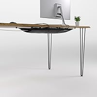 Vista 8 de Cable Management net - Under Desk Wire Management - Flexible Under Desk Cable Management Tray Black