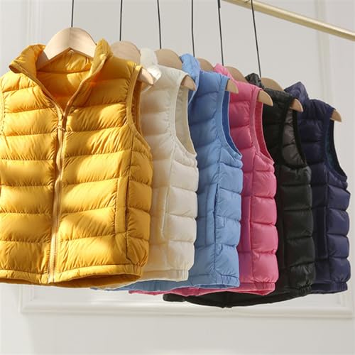 Boys Girls Outwear Vest, Lightweight Solid Color Sleeveless Vest, Water-Resistant Packable Puffer Jacket2