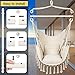 Y- STOP Hammock Chair Hanging Rope Swing, Max 500 Lbs, 2 Cushions Included, Large Macrame Hanging Chair with Pocket for Superior Comfort, with Hardware Kit (Beige)