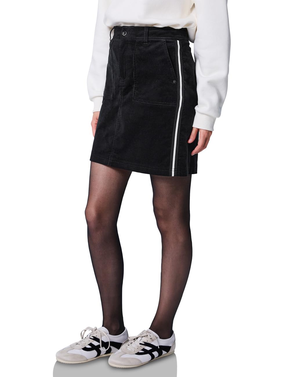 Damen Cord-Rock mit Gallonstreifen