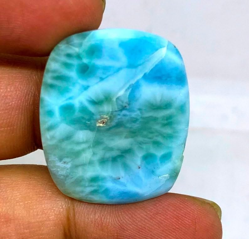 Larimar cabochon rectangulaire pierre naturelle pour fabrication bague