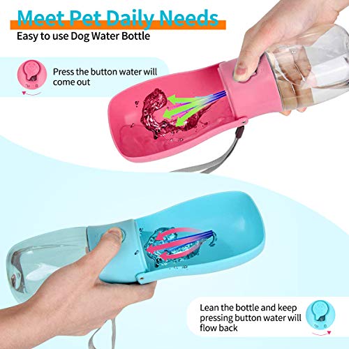 MGLIMZ Dog Water Bottle, Foldable Pet Portable Water Dispenser with Drinking Feeder, Leak proof Water Bottle for Dogs… - Image 5