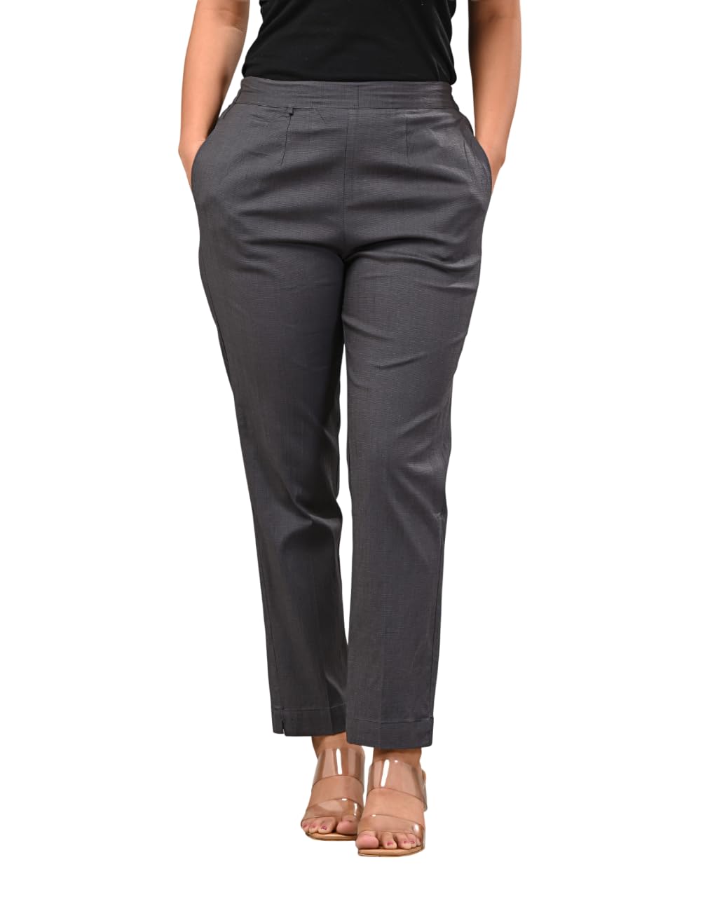 tesori (bharat) Women's Lycra Regular Slim Fit Trouser | Cotton Trouser for Women Formal Casual Daily Use-picture-30