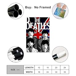 Poster sur toile The Beatles légendaire Rock Band The Beatles 11 – Décoration de chambre à coucher, de sport, de bureau… - Les Beatles, Paul McCartney, John Lennon, RIngo Starr, George Harrison Poster sur toile The Beatles légendaire Rock Band The Beatles 11 - Décoration de chambre à coucher, de sport, de bureau… – Image 2