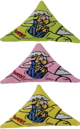 CoolCyberCats Purrr!-Muda Triangle Speciality Pack: Contains Yeowww! 100% Organic Catnip Purrr!-Muda Triangles (1 Each Pink, Green, Yellow)