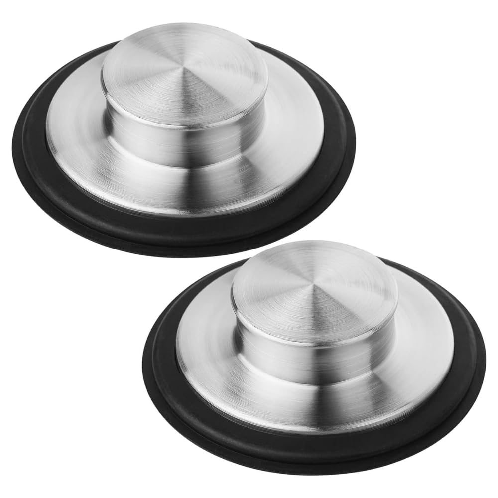 LBTrading Tappo lavandino Filtro lavello 2 Pezzi da 80 mm in Acciaio Inox Tappo di Scarico per lavello per Cucina Bagno Doccia