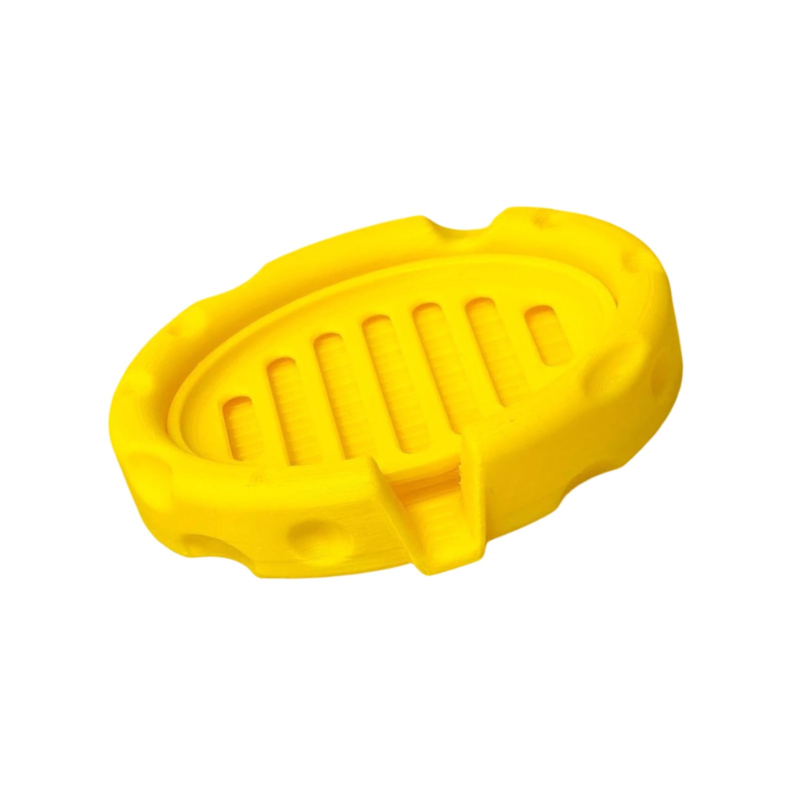 PURPLELILY Creative Yellow Cheese Soap Holder Mount for Bathroom Sink with Fast Drainage Draining Tray Soap Container for Kitchen Sink Bathroom