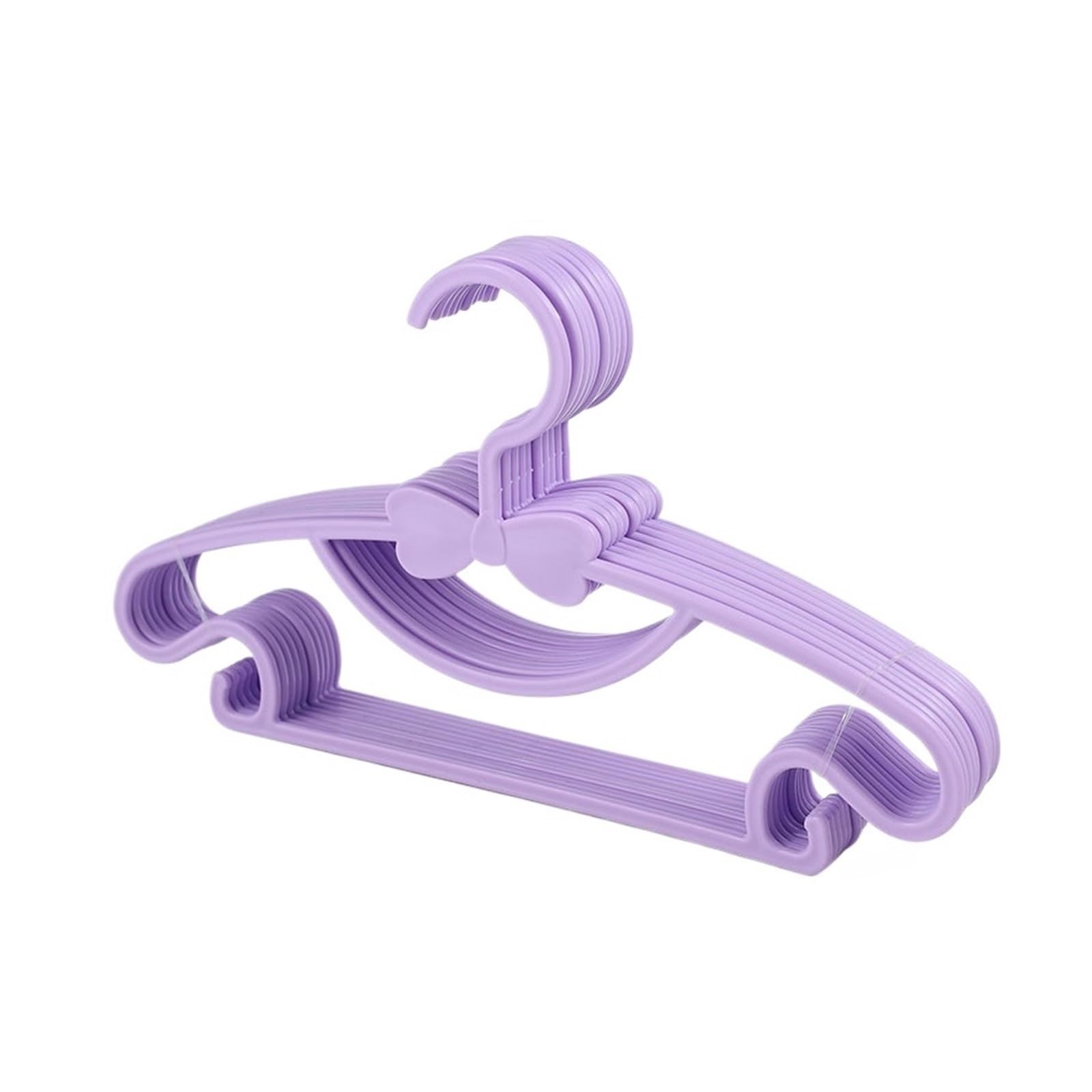 10pcs Clothes Hanger Racks Portable Plastic Display Hangers Windproof(Purple)