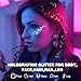 12 Colors Glow in The Dark Makeup UV Black Light Glitter Gel for Body Face Hair Eyeshadow for Raves Festivals Carnival Party