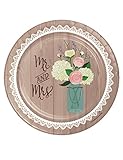 Rustic Wedding 7 inch Cake/Dessert Plates (8 ct)