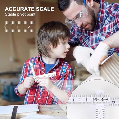 Zollstock 1m Meterstab Zollstöcke Gliedermaßstab: 6 Stück Mini Zollstock 1 Meter Aus Kunststoff mit 10 Glieder, Meterstab Metrisch Geschenk Für Heimwerker, Haus, Hobby, Werkstatt, Weiß