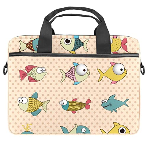 Sac ordinateur 13-14 pouces motif poisson chic et coloré