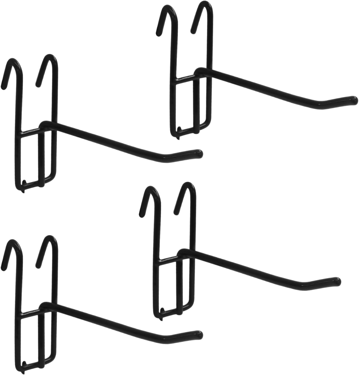 Grid Wall Hooks, Black, 4 inch, 25 Pcs image 5