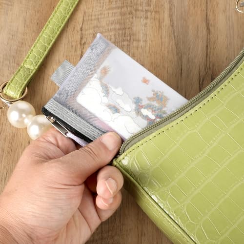 9 Pack Small Zipper Pouch Mini Zipper Mesh Bags Nylon Makeup Storage Bags 3 X 4.3 Inch Card Key Holder Change Purse Portable Travel Cosmetic Pouch for Lipstick Earphone4