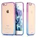 iPhone 6 Case,LUOLNH(R) iPhone 6/6s Cover Colorful Clear Shell Slim Case Translucent Impact Resistant Flexible TPU Soft Bumper Case Protective Shell for iPhone 6/6s 4.7 inch (Purple /Blue)