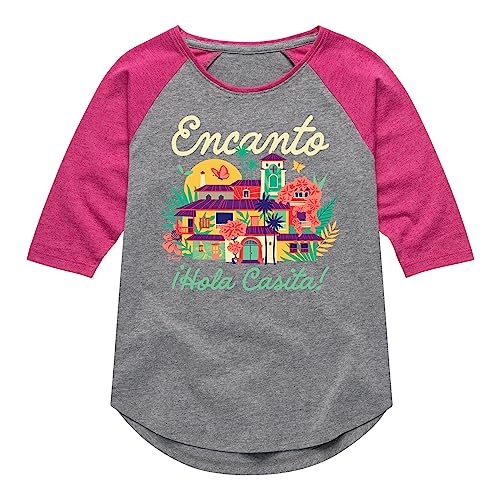 Disney - Encanto - Hola Casita - Toddler & Youth Girls Raglan Graphic T-Shirt