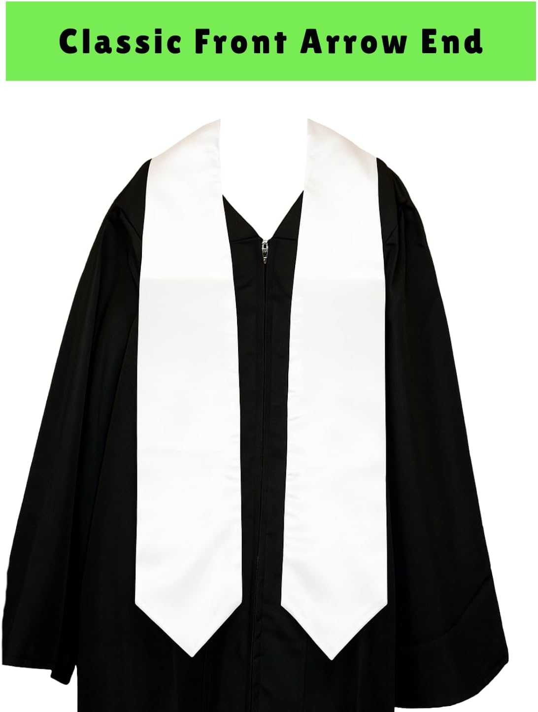 Gradzilla Graduation Stole – Classic Plain Satin Sash, One Size Fits Most, Unisex, for High School and College
