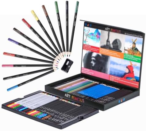 60 Handmade Box Sketching Color Lead Set for Adult Painting Water Soluble Pencil image 2