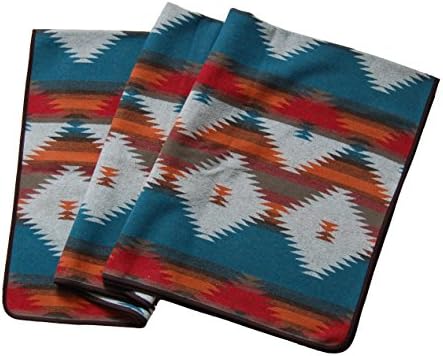 RUTH&BOAZ Outdoor Wool Blend Blanket Ethnic Inka Pattern(M) (Orange, X-Large)