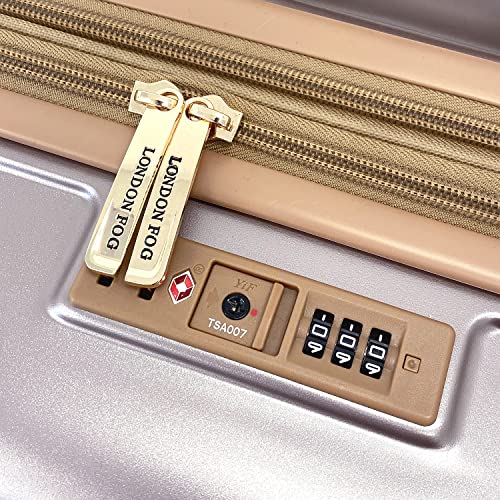 London Fog Chelsea 20" Expandable Spinner, Rose Gold, Carry Inch #TOP4