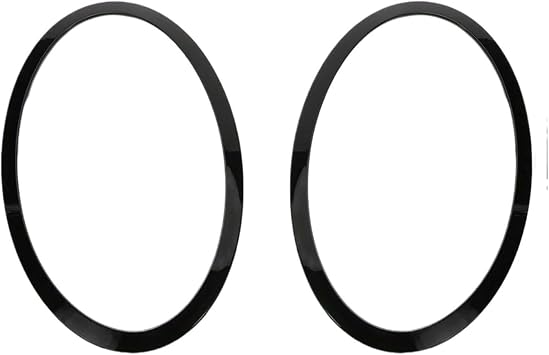 2PC Compatible For MINI Cooper F55 F56 F57 2013-2018 Chrome Left Right Front Headlights Frame Headlight Eyebrow Ring Cover Trim ReplacementBlack