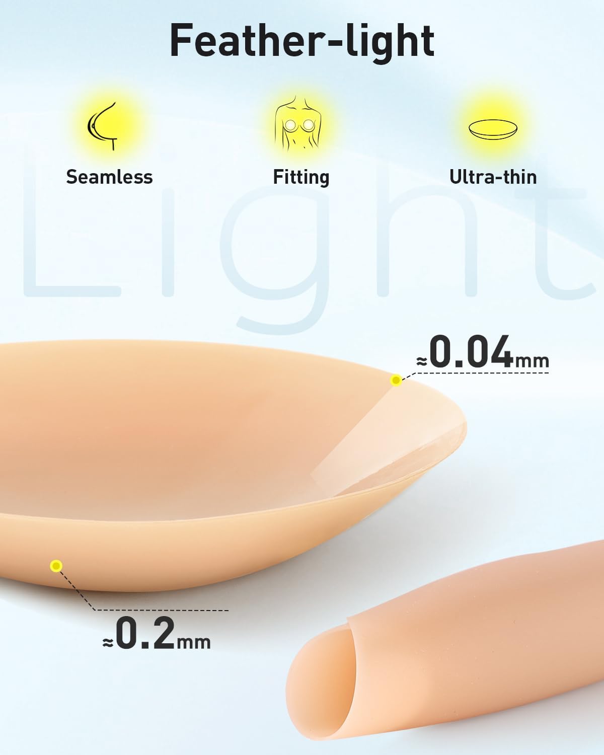 Niidor Pasties Nipple Covers for Women - Reusable Sticky Silicone Circle Breast Petals for All-Day Wear No Show Seamless Fit - Image 5