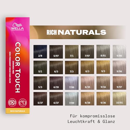 Coloration Color Touch Rich Naturals 83 Blond Doré Wella 60ml - vue 7