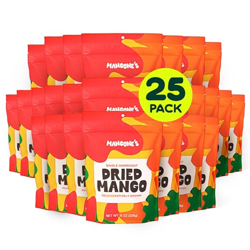 Mangone’s Organic Dried Mango 25 Packs (8 oz each) |