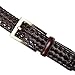 Earnda Men's Genuine Leather Braided Belt Buckle Fashion Woven Brown Strap 33mm 46inches
