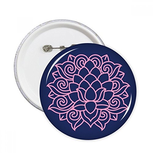 Pins fleur de lotus ronde DIYthinker pour décorer votre sac à dos de voyage champêtre
