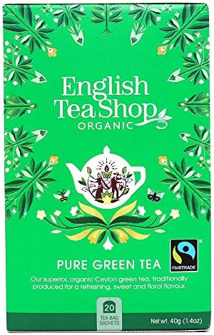English Tea Shop - Pure Green Tea - 20 Tea Bag Sachets, 40 g