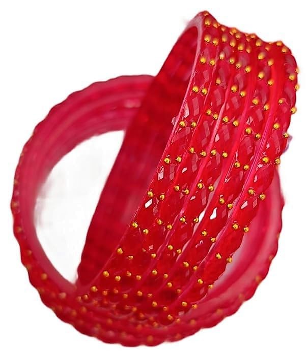 Image of JPS 16 Pcs Trendy Stylish Glass & Kashmiri Ghungroo Bangles Set for Women & Girls | Gold-Plated Traditional Festive Wedding Party Jewellery Chudi Set (12 Glass + 4 Metal)