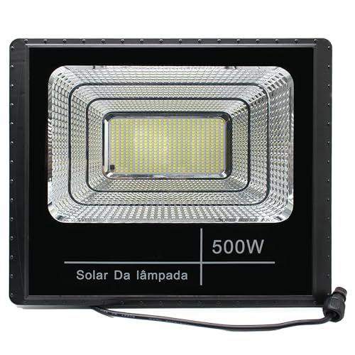 Refletor Solar Led Holofote 500w Placa Bateria Prova Dágua