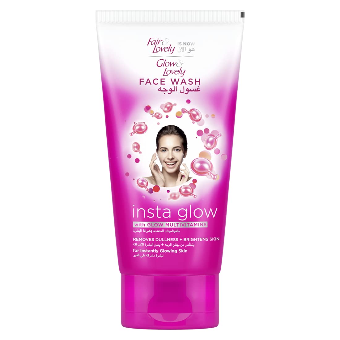 Formerly Fair & Lovely Face Wash with Glow Multivitamins, Instaglow to remove dullness & brighten the skin, 150ml