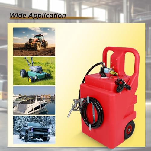 Lappplsp YL0196-2 32 Gallon 120L Portable Gasoline Diesel Fuel Caddy Tank With 12V Dc 3.7Gpm Electric Fuel Transfer Pump thumb #5
