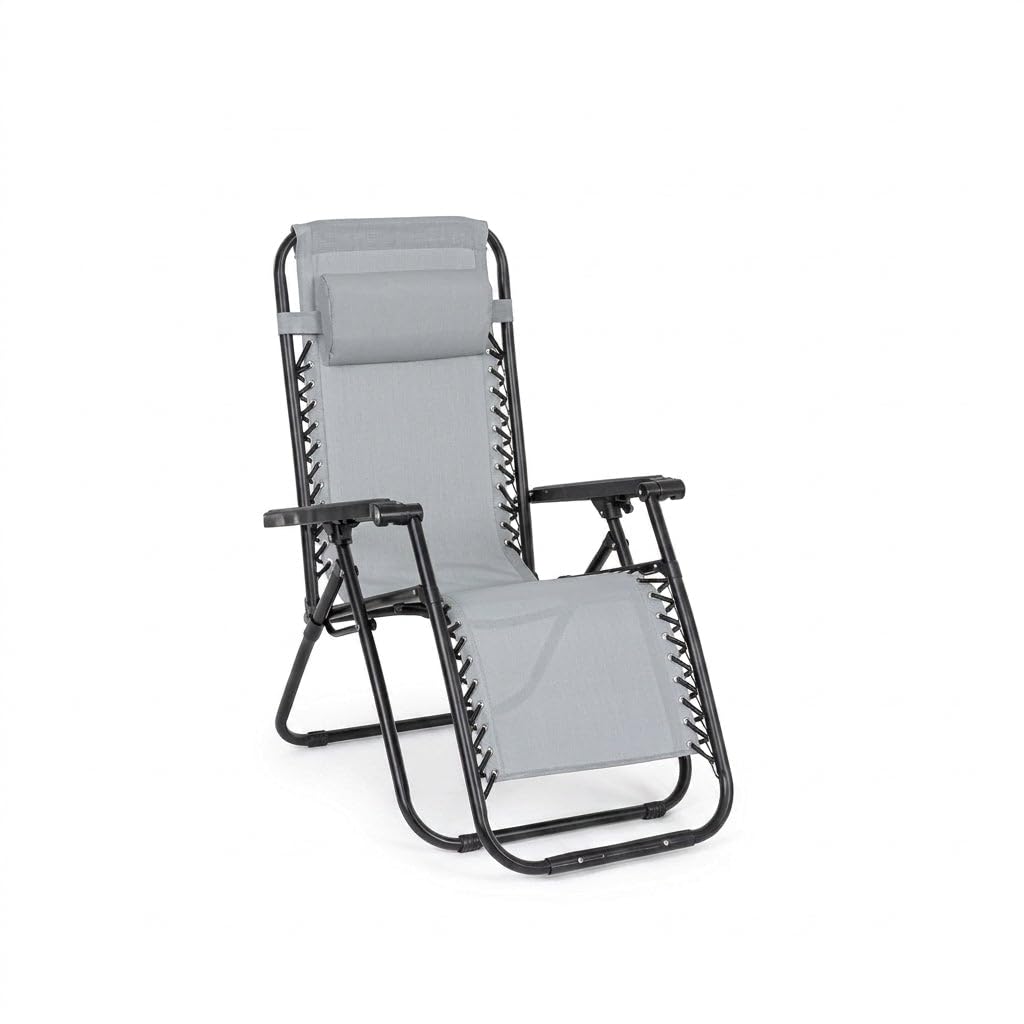HEMAX Sdraio Zero Gravity Lettino Prendisole Regolabile Sedia – grigio