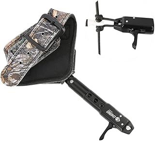 Archery Compound Bow Release Aids Trigger Wrist Release Aids with Foldable Design and Adjustable Wrist Strap (Camo)