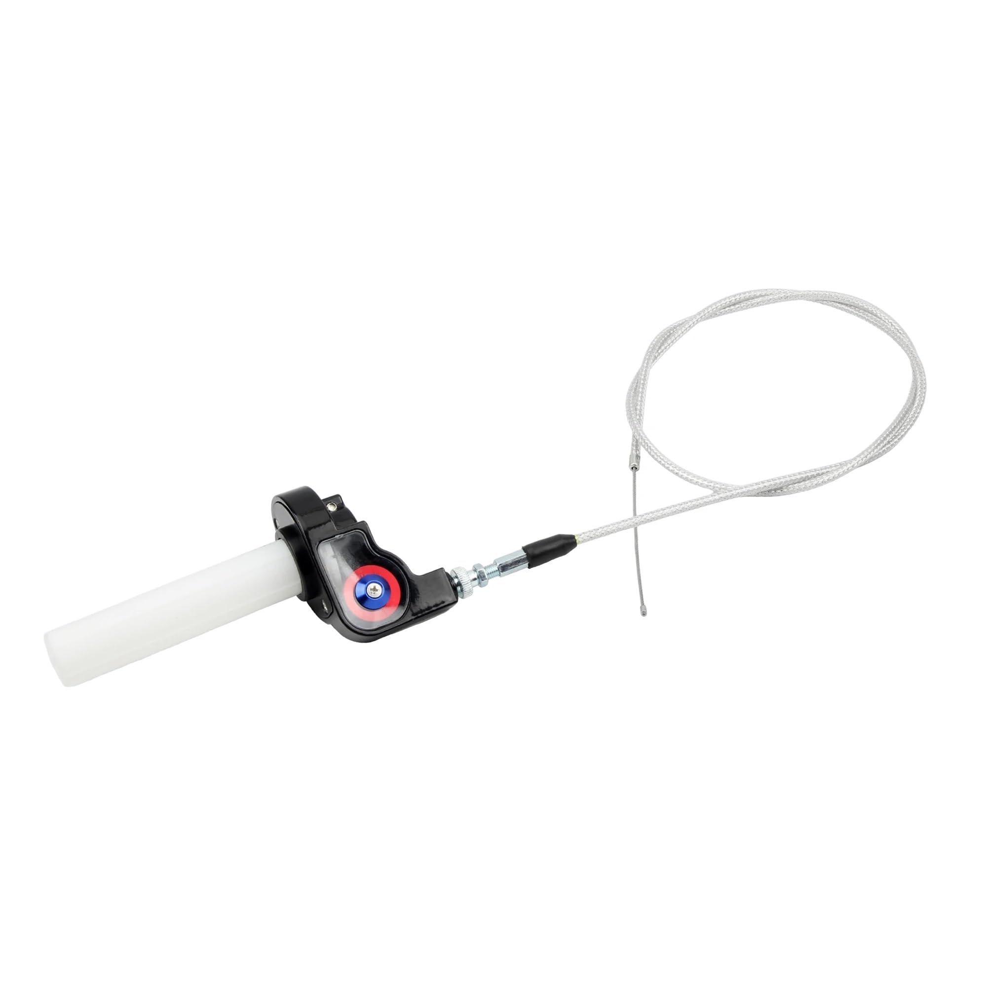 Empuñaduras Manillar Empuñaduras Antideslizantes para Motocicleta, Mango De Acelerador, Cable De Ajuste De Giro, Funda De Goma para Manillar De Motocross, Cubiertas De Piezas(Black)